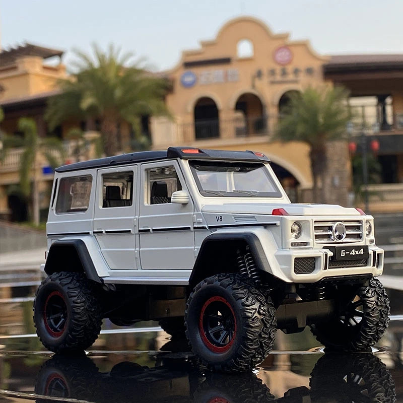1/24 G500 G65 4*4 Tyre Alloy Car Model Diecasts Metal Toy Off-road Vehicles Car Model High Simulation Sound and Light Kids Gifts White Foam box - IHavePaws