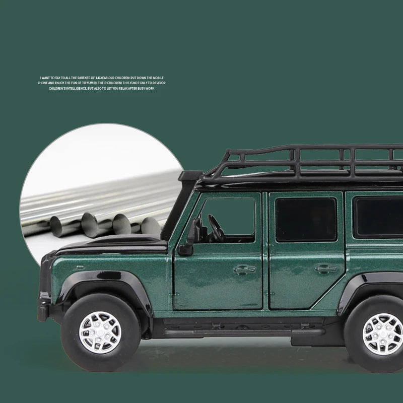 1:32 Range Rover Defender Alloy Car Model Diecast & Toy Metal Off-Road Vehicles Car Model Simulation Sound Light Childrens Gifts - IHavePaws