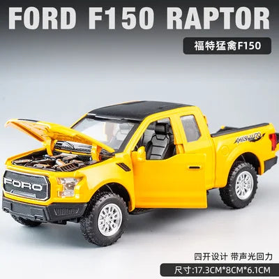 1:32 Ford Raptor F150 Modified Pickup Alloy Car Model Diecasts Metal Toy Vehicles Car Model Simulation Yellow - IHavePaws