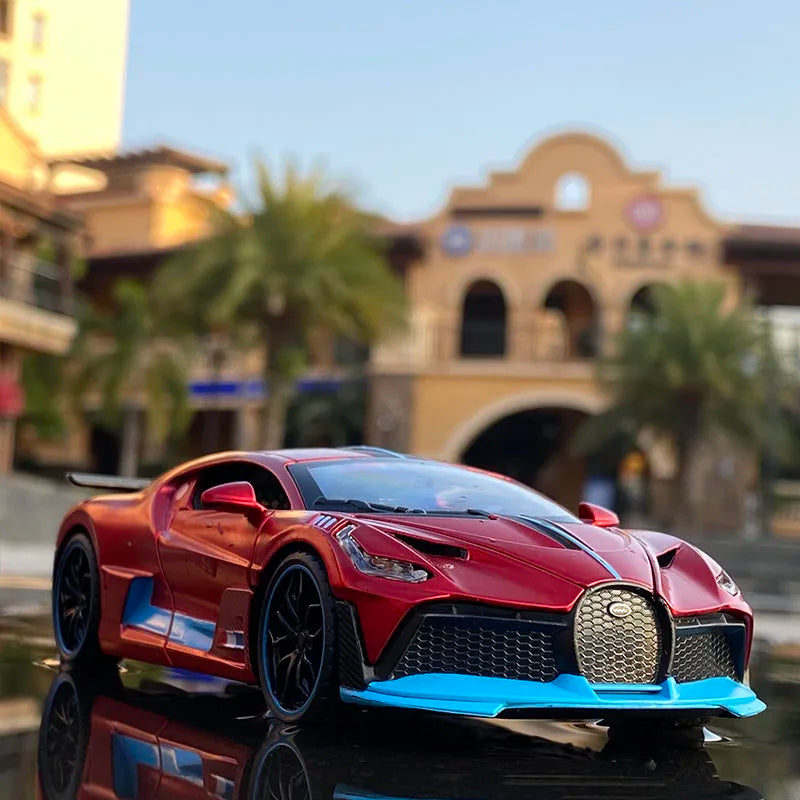 1:32 Bugatti Veyron Divo Alloy Sports Car Model Diecast Metal Toy Vehicles Car Model Simulation Sound Light Collection Kids Gift - IHavePaws