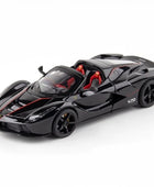 1:24 La Ferrari Alloy Sports Car Model Diecasts Metal Toy Vehicles Car Model Simulation Sound Light Collection Kids Gift Open black - IHavePaws