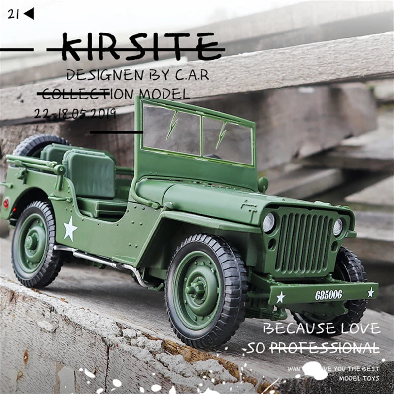 Large Size 1:18 Hummer H1 Military Explosion Proof Car Model Alloy Diecast Simulation Toy Armored Car Metal Tank Model Kids Gift Green B - IHavePaws