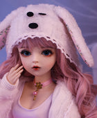 60cm bjd doll gifts for girl pink hair Doll With Clothes  Change Eyes NEMEE Doll Best Valentine's Day Gift Handmade doll