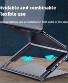 Hagibis Laptop Stand for Desk Ergonomic Aluminum Notebook Riser Adjustable Height Laptop Mount Holder with Hub Docking Station - IHavePaws