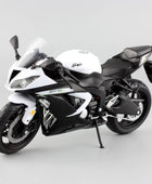 1/12 Kawasaki Ninja ZX-6R drag racing motorcycles for sale Model Simulation White - ihavepaws.com