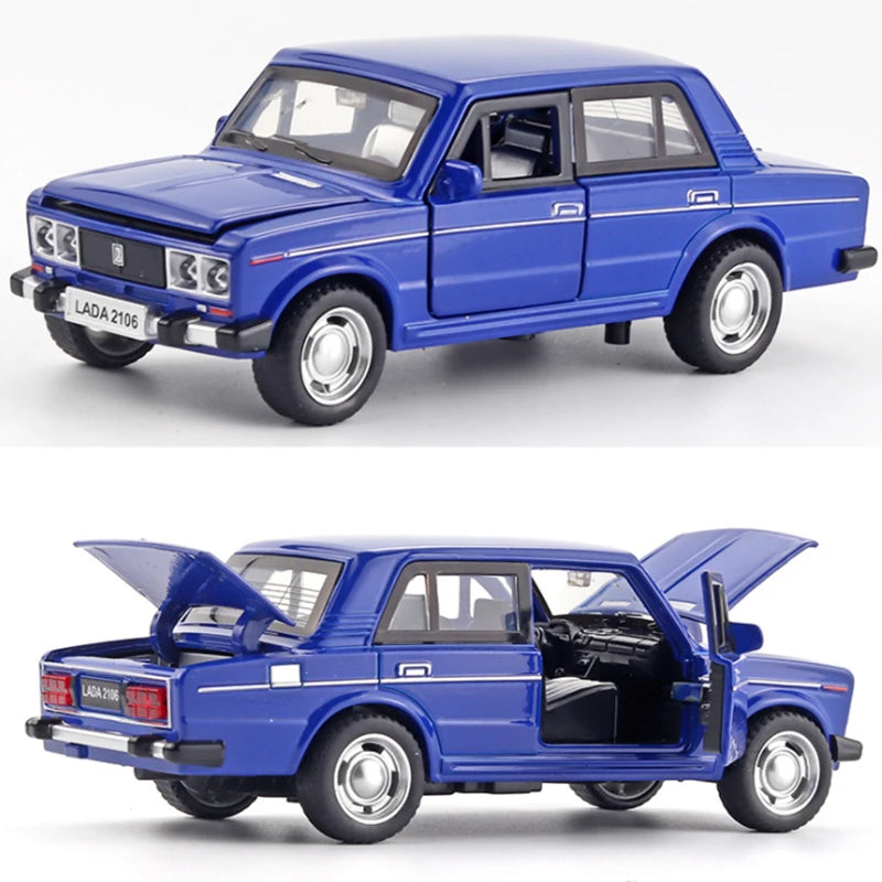 1:32 LADA NIVA Classic Car Alloy Car Diecasts & Toy Vehicles Metal Toy Car Model High Simulation Collection Childrens Toy Gift Blue 2 - IHavePaws