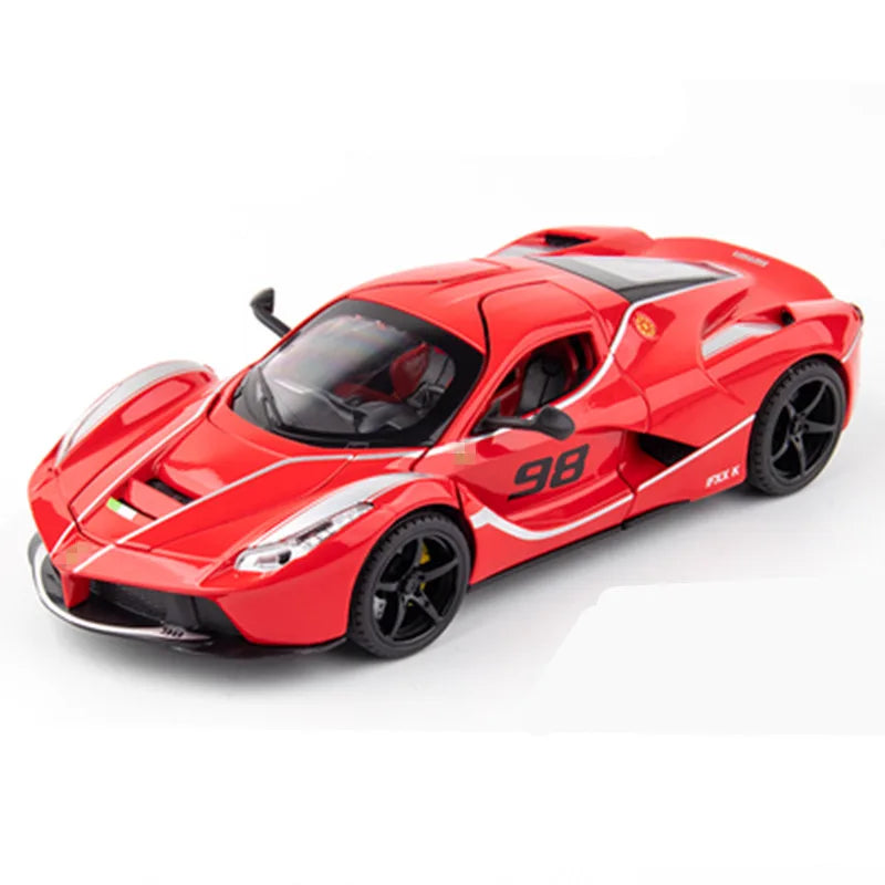 1:24 La Ferrari Alloy Sports Car Model Diecasts Metal Toy Vehicles Car Model Simulation Sound Light Collection Kids Gift Fxxk red - IHavePaws