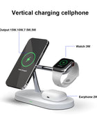 3 in 1 Wireless Charger Stand Magnetic For iPhone 12 13 14 15 Fast Charging Station for Apple Watch 9 8 7 6 5 Airpods 2 3 Pro - IHavePaws