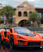 1/32 McLaren Senna Alloy Sports Car Model Diecasts Metal Toy Vehicles Car Model Simulation Sound and Light Collection Kids Gifts Orange - IHavePaws