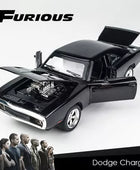 1:32 Dodge Charger Alloy Musle Car Model Diecast & Toy Metal Vehicles Sports Car Model Simulation Sound Light Childrens Toy Gift Black - IHavePaws
