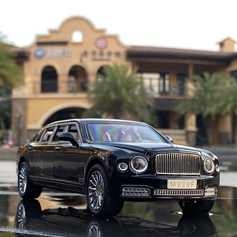 1:24 Mulsanne Alloy Luxy Car Model Diecasts & Toy Vehicles Metal Toy Car Model Simulation Sound Light Collection Childrens Gifts Black - IHavePaws
