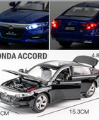 1:32 HONDA Accord Alloy Car Model Diecasts & Toy Vehicles Metal Car Model Collection Sound and Light High Simulation Kids Gifts - IHavePaws
