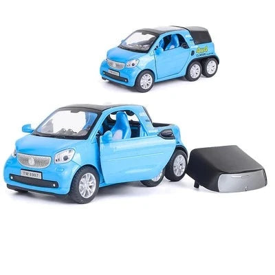 1:32 Simulation Car Smart Pickup Alloy Car Model Diecast Vehicle Metal Toy Car Scale Model Blue - IHavePaws