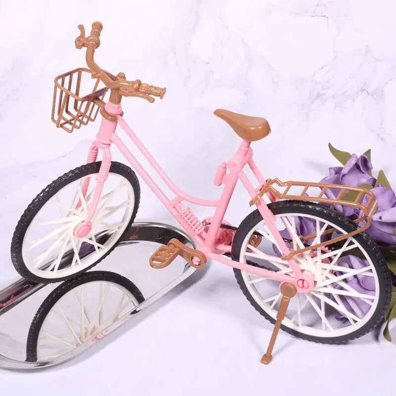 Mini Pink Bicycle Model Home decoration Photo taking props bike Toy  Simulation Collection play house Toys for gril gift