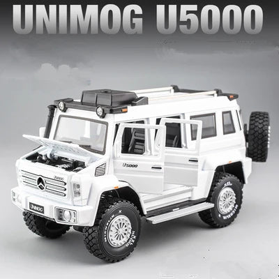 1:28 Unimog U5000 Alloy Car Model Diecast & Toy Metal Off-road Vehicle Car Model Simulation - IHavePaws