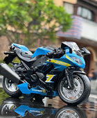 1/12 Kawasaki Ninja Racing Motorcycles Scale Model Simulation Blue - ihavepaws.com