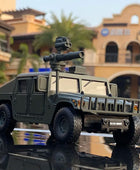 1:32 Hummer H1 Alloy Armored Car Model Diecasts Metal Toy Off-road Vehicles Military Combat Car Model Simulation Childrens Gifts Green - IHavePaws