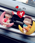 Couple Car Air Vent Freshener Perfume Clip Aromas Diffuser Decor Air Conditioning Perfume Clip Flavoring Valentine's Day Gift Moon Couple - IHavePaws