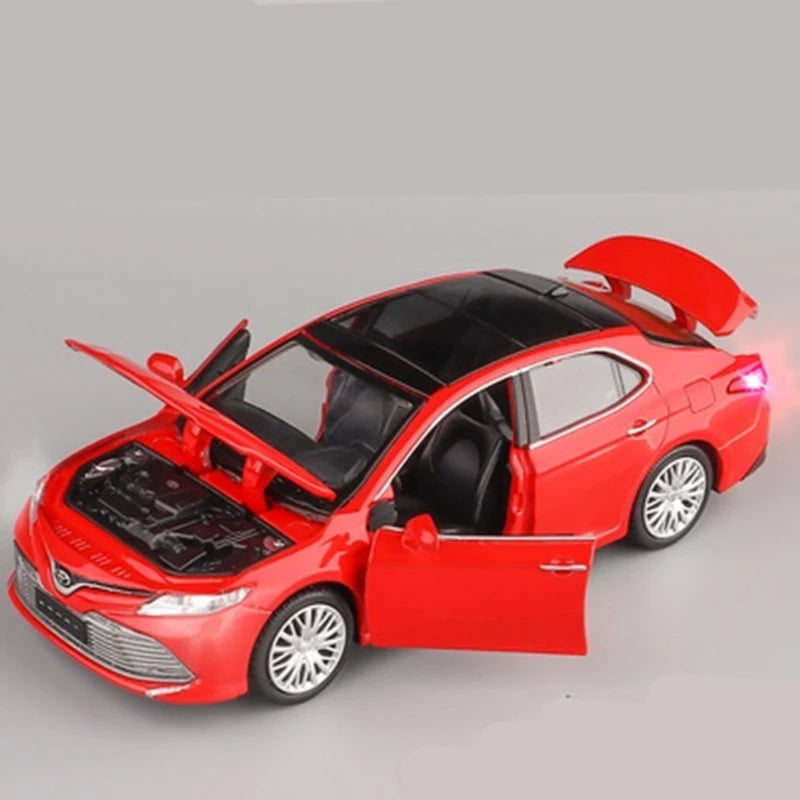 1/32 Toyota Camry Alloy Car Model Diecast Metal Toy Vehicles Car Model Simulation Sound and Light Collection Childrens Toys Gift Red - IHavePaws