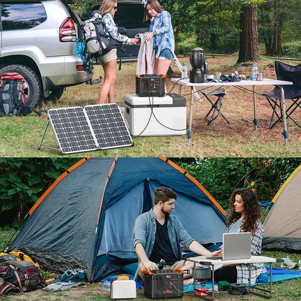 300000mAh Portable Solar Power Station Peak 2000W Battery Charger Outdoor Energy Power Supply 1100wh For Camping - IHavePaws