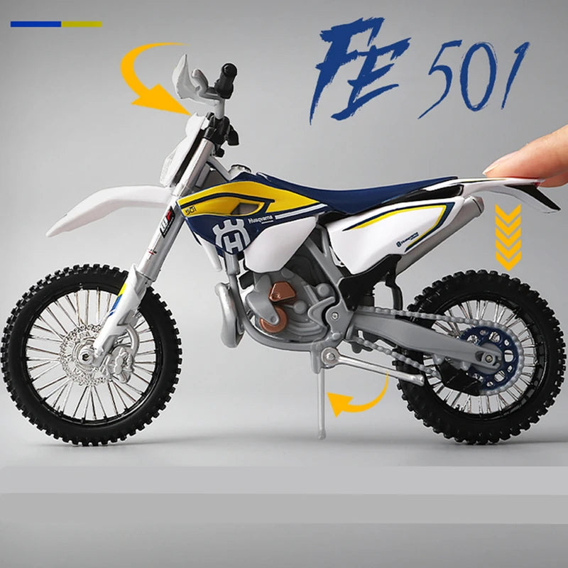 Maisto 1:12 Husqvarna FE 501 Alloy Cross-country Motorcycle Car Model Simulation Racing Motorcycle Model Collection Kid Toy Gift