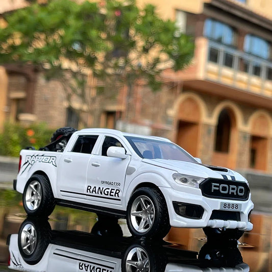 1:32 Ford Raptor F350 Pickup Alloy Car Model Diecasts Metal Toy Off-road Vehicles Model Simulation White - IHavePaws