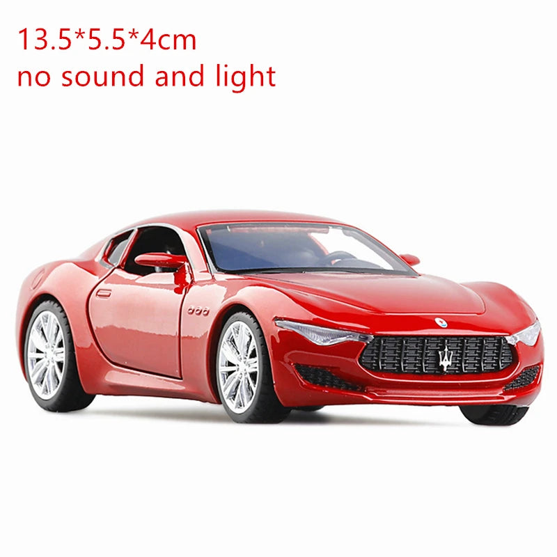 1:32 Maserati Alfieri Coupe Alloy Sports Car Model Diecast Metal Toy Vehicles Car Model Sound and Light Simulation Kids Toy Gift 1 36 Red - IHavePaws