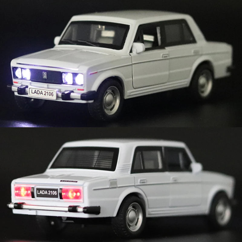 1:32 LADA NIVA Classic Car Alloy Car Diecasts & Toy Vehicles Metal Toy Car Model High Simulation Collection Childrens Toy Gift White 2 - IHavePaws