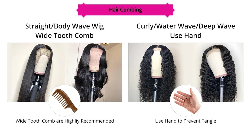 Deep Wave Lace Frontal Wigs Human Hair Water Wave Curly Human Hair Brazilian 13x6 13x4 Wet And Wavy Water Wave Lace Front Wigs