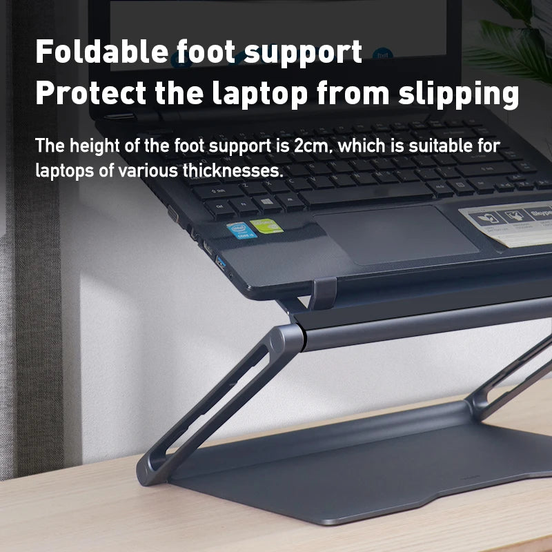 Hagibis Laptop Stand for Desk Ergonomic Aluminum Notebook Riser Adjustable Height Laptop Mount Holder with Hub Docking Station - IHavePaws