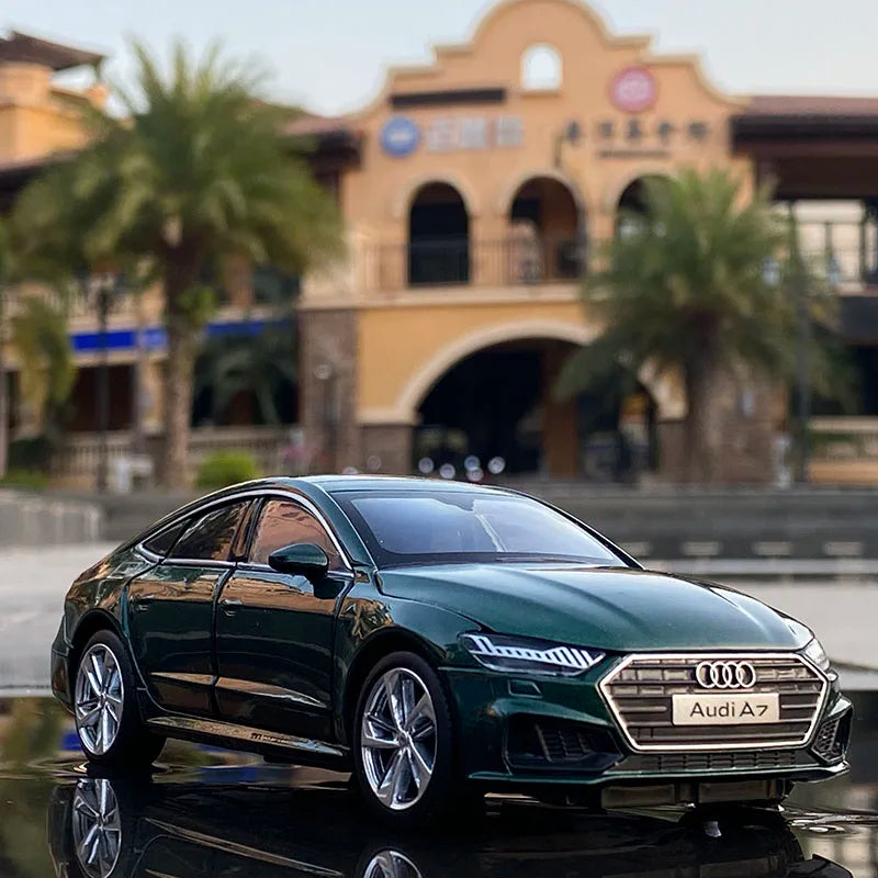 1:32 AUDI A7 Coupe Alloy Car Model Diecasts & Toy Vehicles Metal Toy Car Model High Simulation Sound Light Collection Kids Gift A7 Green - IHavePaws