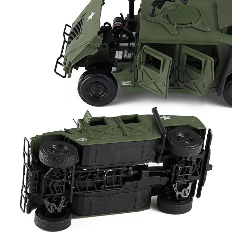 Large Size 1:18 Hummer H1 Military Explosion Proof Car Model Alloy Diecast Simulation Toy Armored Car Metal Tank Model Kids Gift - IHavePaws