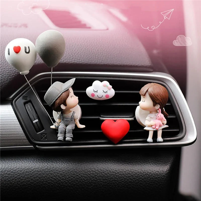 Lovely Car Odors Pendant Car Solid Perfume Car Aroma Diffuser Distributor Car Fragrance Lovely Couple Girl Boy Car Air Vent - IHavePaws