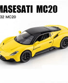 1:32 Maserati MC20 Cabrio Alloy Sports Car Model Diecasts Metal Toy Vehicles Car Model Sound and Light Simulation Kids Toys Gift Yellow - IHavePaws