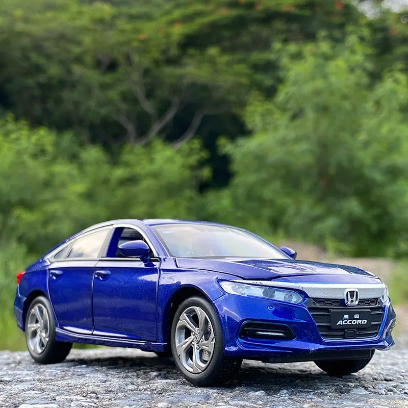 1:32 HONDA Accord Alloy Car Model Diecasts & Toy Vehicles Metal Car Model Collection Sound and Light High Simulation Kids Gifts Blue - IHavePaws