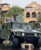 Large Size 1:18 Hummer H1 Military Explosion Proof Car Model Alloy Diecast Simulation Toy Armored Car Metal Tank Model Kids Gift Green A - IHavePaws