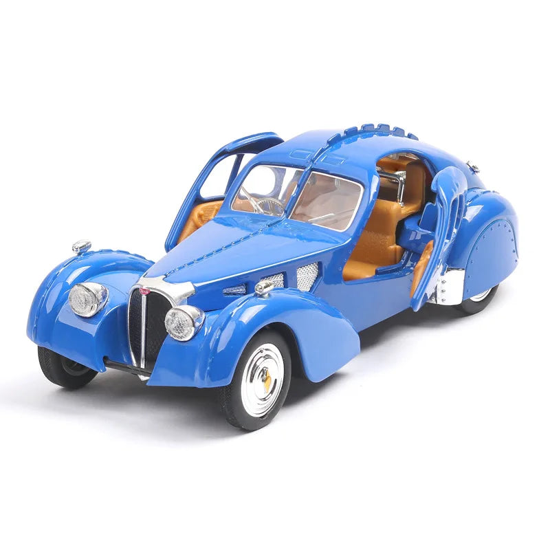 1:28 Bugatti TYPE 57SC Classic Car Alloy Car Model Diecasts Metal Toy Retro Vehicles Car Model Simulation Collection Kids Gift Blue 2 - IHavePaws