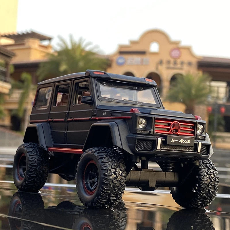 1/24 G500 G65 4*4 Tyre Alloy Car Model Diecasts Metal Toy Off-road Vehicles Car Model High Simulation Sound and Light Kids Gifts Black Foam box - IHavePaws