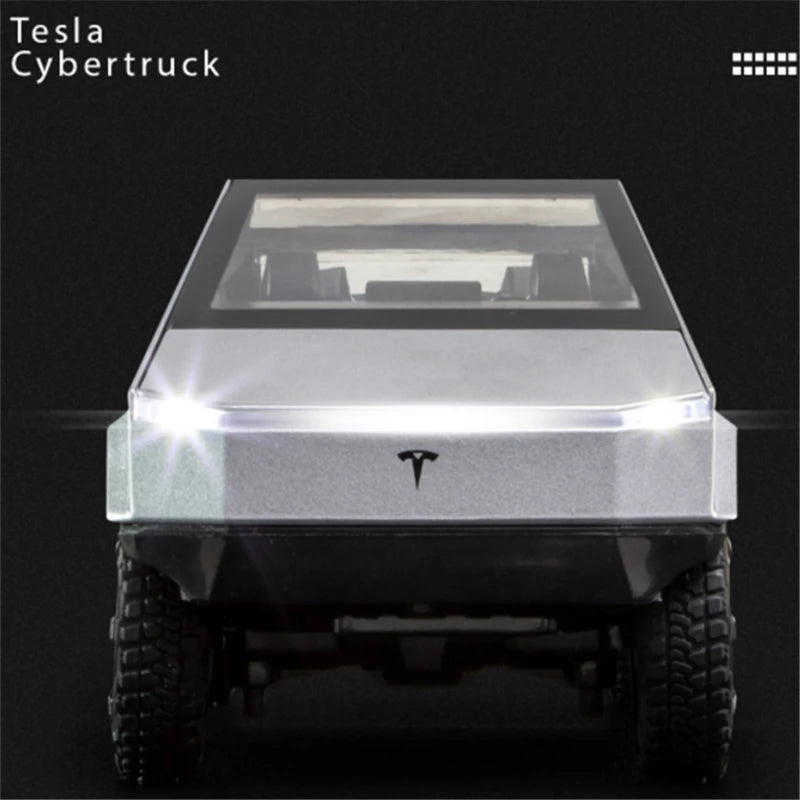 1/24 Tesla Cybertruck Pickup Alloy Car Model Diecast Metal Toy Off-road Vehicle Truck Model Simulation Sound Light Kids Toy Gift - IHavePaws