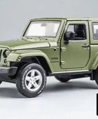 1:32 Jeep Wrangler Rubicon Alloy Model Car Diecasts High Simulation Exquisite Off-road Vehicles Model Collection Arm green - IHavePaws