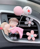 Couple Car Air Vent Freshener Perfume Clip Aromas Diffuser Decor Air Conditioning Perfume Clip Flavoring Valentine's Day Gift Hug Couple Flower - IHavePaws