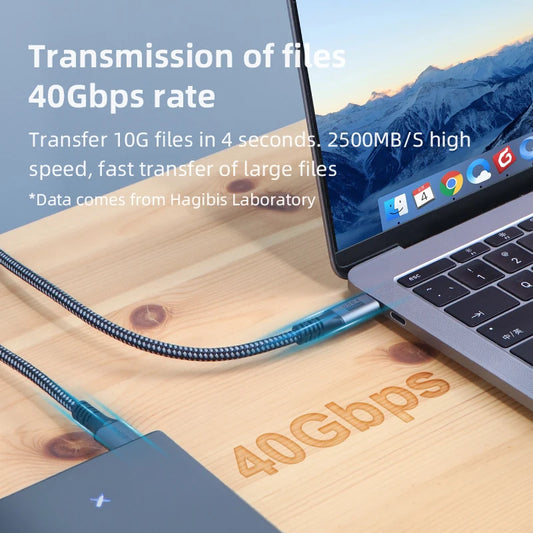 Hagibis USB4 Cable Compatible with Thunderbolt 3/4 5K@60Hz 40Gbps Data Transfer 100W 5A Fast Charging - IHavePaws