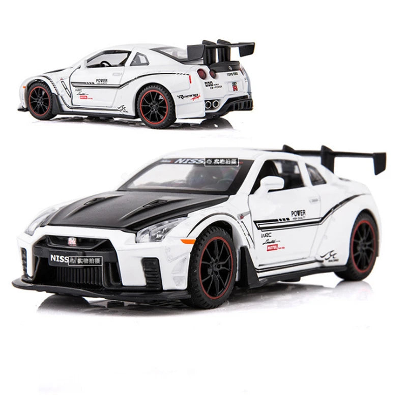 1:32 Nissan Skyline Ares GTR R34 Alloy Sports Car Model Diecasts Metal Toy Car Model High Simulation Track white - IHavePaws