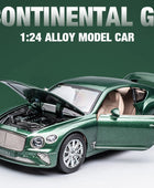 Large Size 1:24 Continental GT Alloy Car Model Diecast Simulation Metal Luxy Car Model Sound Light Collection Childrens Toy Gift Green A - IHavePaws