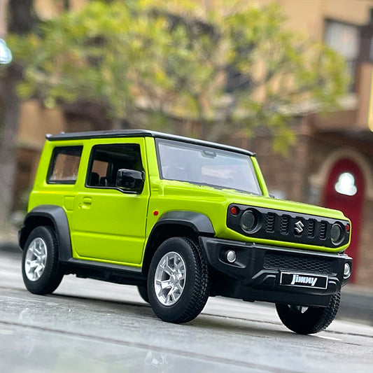 1:26 SUZUKI Jimny Alloy Car Model Diecast & Toy Metal Off-Road Vehicle Car Model Simulation Sound Light Collection Kids Toy Gift Green - IHavePaws