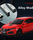 1/32 HONDA Civic Type R Alloy Car Model Diecasts Metal Toy Sports Car Vehicles Model Simulation Sound Light Collection Kids Gift