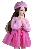 60cm Bjd Doll Gifts for Girl Brown Hair Doll With Clothes  Change Eyes Jenny NEMEE Doll Surprise Handmade Pink Style Doll
