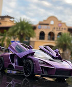 1/32 McLaren Senna Alloy Sports Car Model Diecasts Metal Toy Vehicles Car Model Simulation Sound and Light Collection Kids Gifts Purple - IHavePaws