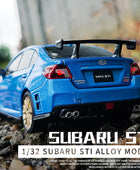 1/32 Subaru WRX STI Alloy Sports Car Model Diecast Simulation Metal Toy Car Model Sound and Light Collection Childrens Toy Gift - IHavePaws