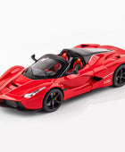 1:24 La Ferrari Alloy Sports Car Model Diecasts Metal Toy Vehicles Car Model Simulation Sound Light Collection Kids Gift Open red - IHavePaws